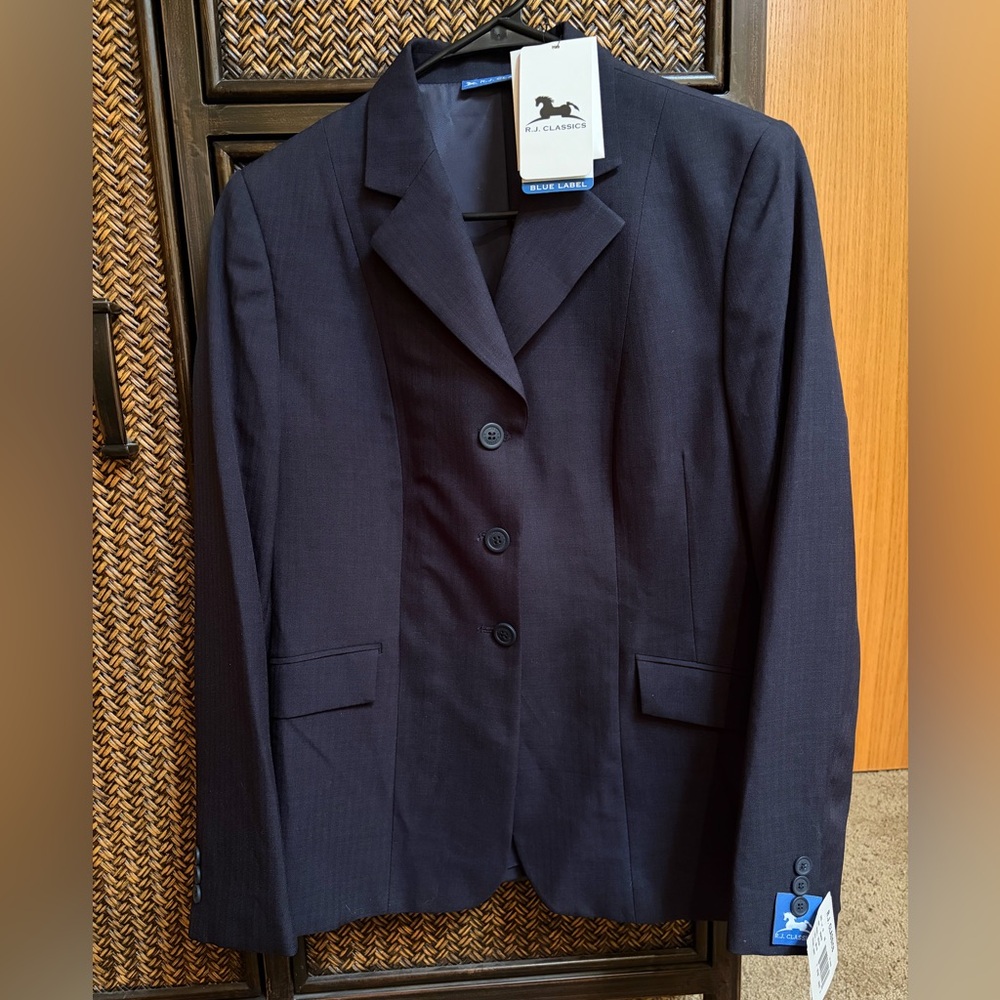 RJ Classics Devon Show coat. Stunning navy. US 10. NWT
